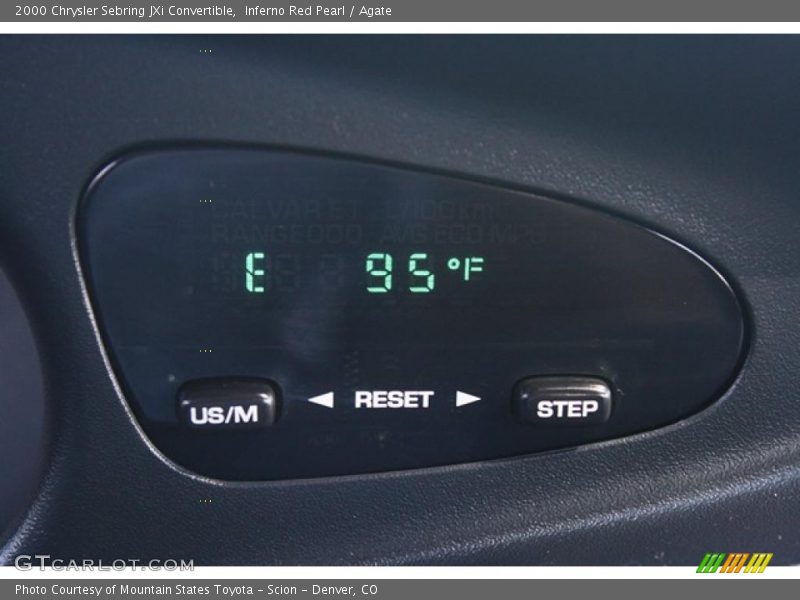 Inferno Red Pearl / Agate 2000 Chrysler Sebring JXi Convertible