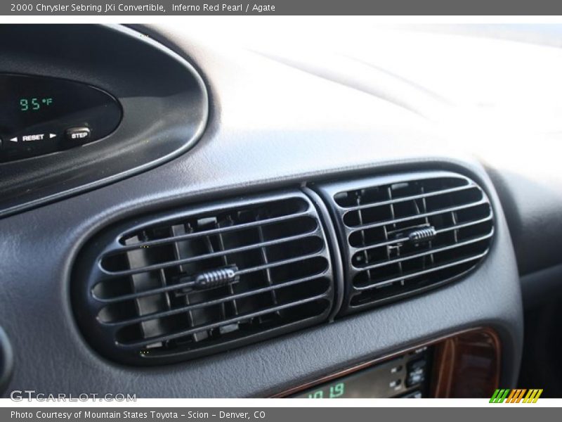 Inferno Red Pearl / Agate 2000 Chrysler Sebring JXi Convertible