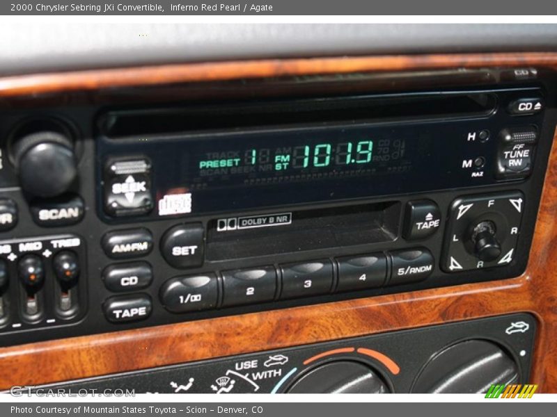 Inferno Red Pearl / Agate 2000 Chrysler Sebring JXi Convertible