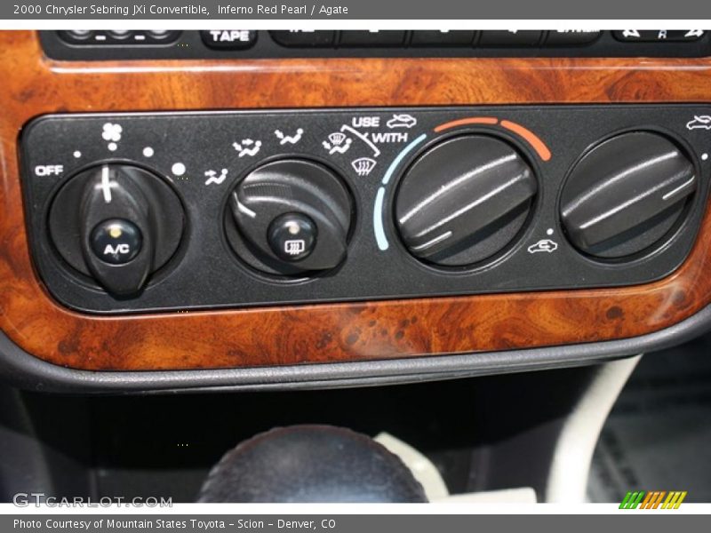 Inferno Red Pearl / Agate 2000 Chrysler Sebring JXi Convertible