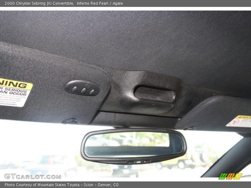 Inferno Red Pearl / Agate 2000 Chrysler Sebring JXi Convertible