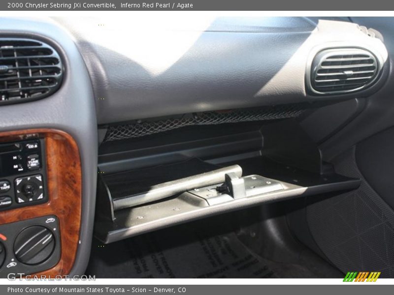 Inferno Red Pearl / Agate 2000 Chrysler Sebring JXi Convertible
