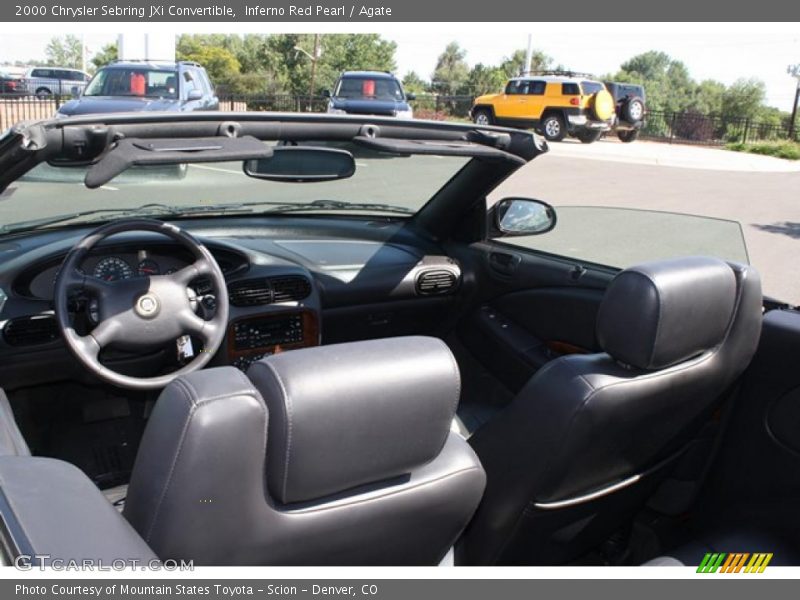 Inferno Red Pearl / Agate 2000 Chrysler Sebring JXi Convertible