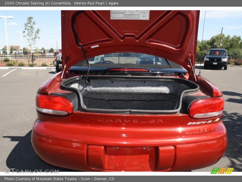 Inferno Red Pearl / Agate 2000 Chrysler Sebring JXi Convertible