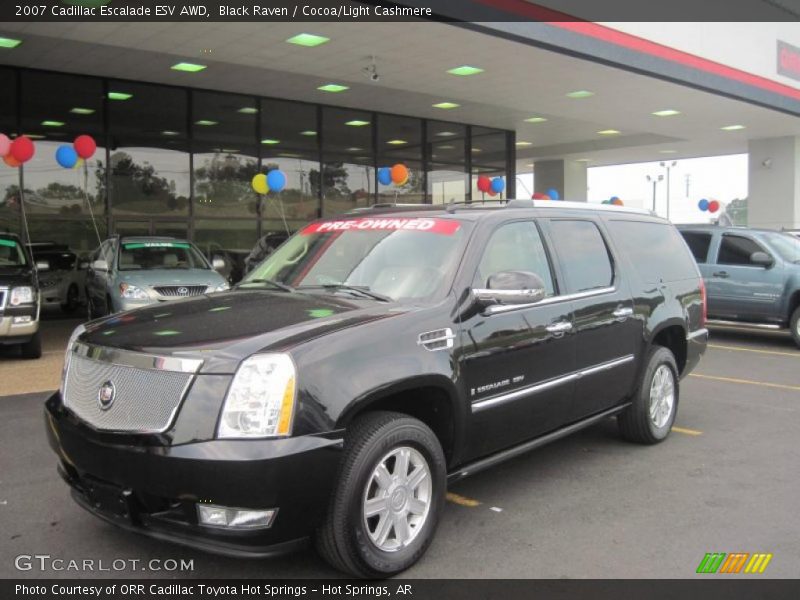 Black Raven / Cocoa/Light Cashmere 2007 Cadillac Escalade ESV AWD