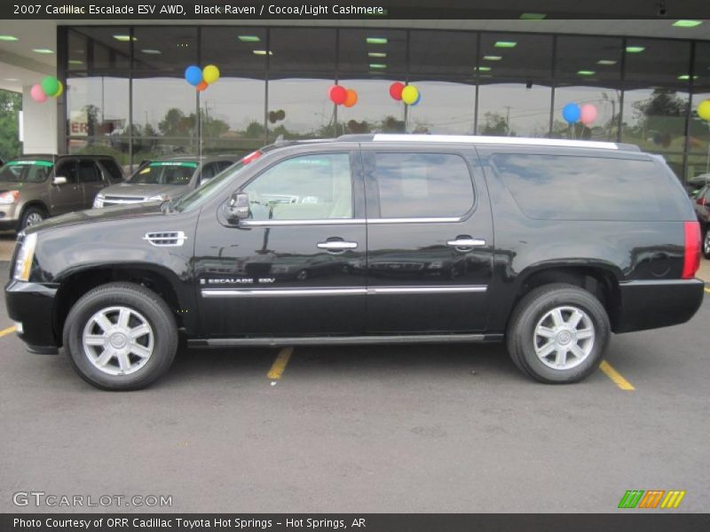 Black Raven / Cocoa/Light Cashmere 2007 Cadillac Escalade ESV AWD