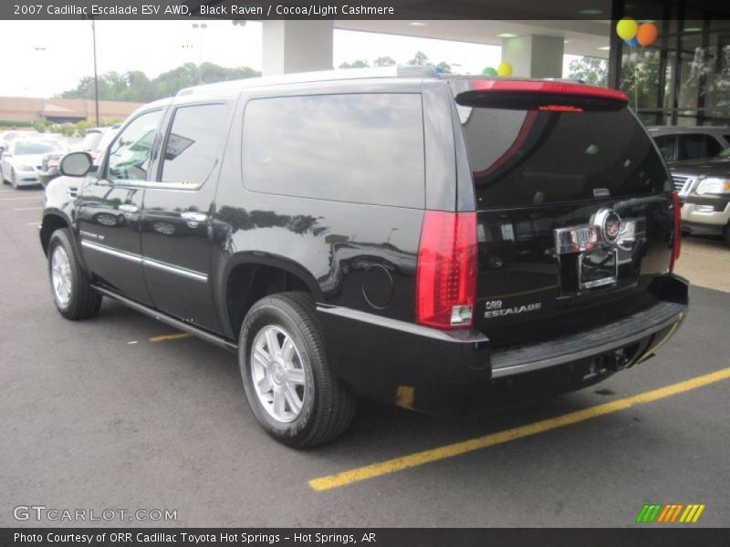 Black Raven / Cocoa/Light Cashmere 2007 Cadillac Escalade ESV AWD