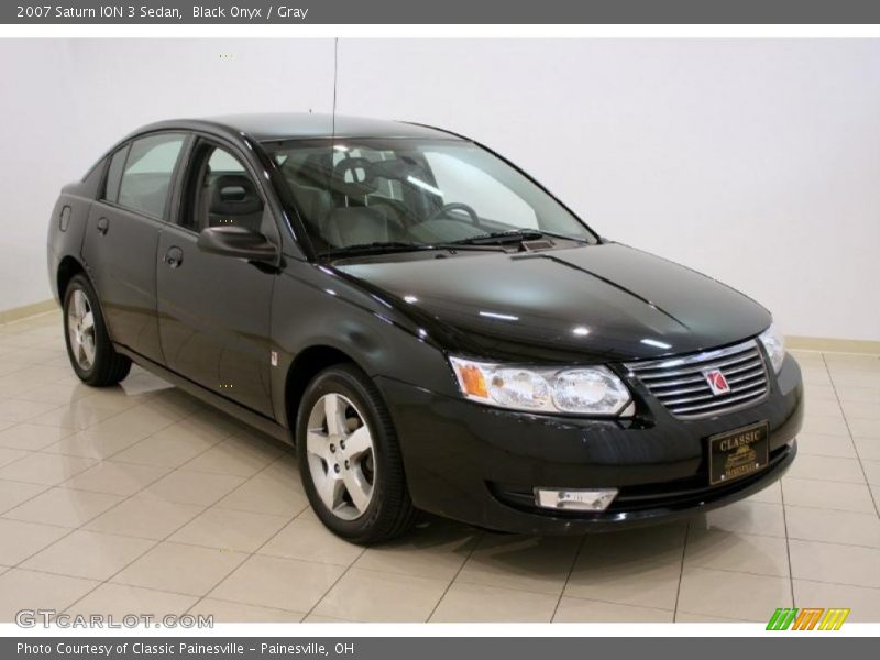 Black Onyx / Gray 2007 Saturn ION 3 Sedan