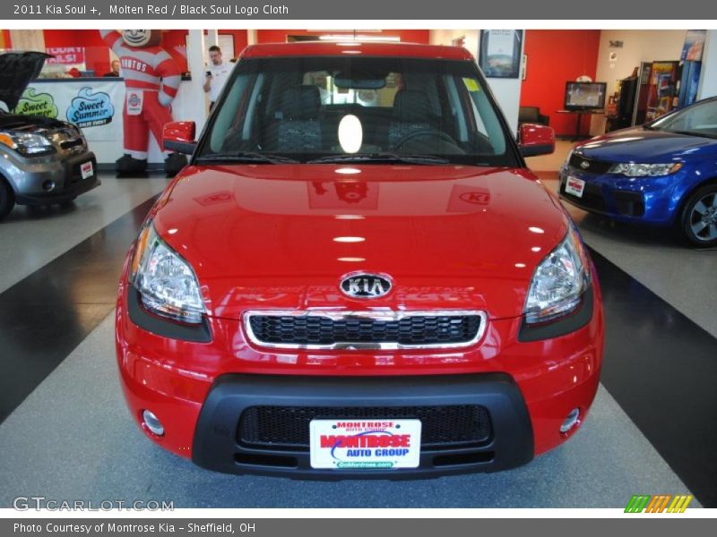 Molten Red / Black Soul Logo Cloth 2011 Kia Soul +