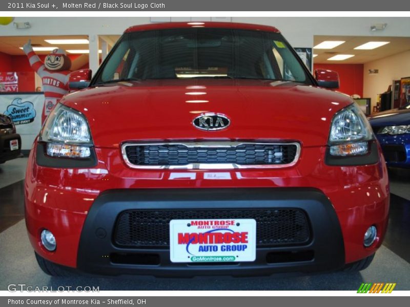 Molten Red / Black Soul Logo Cloth 2011 Kia Soul +