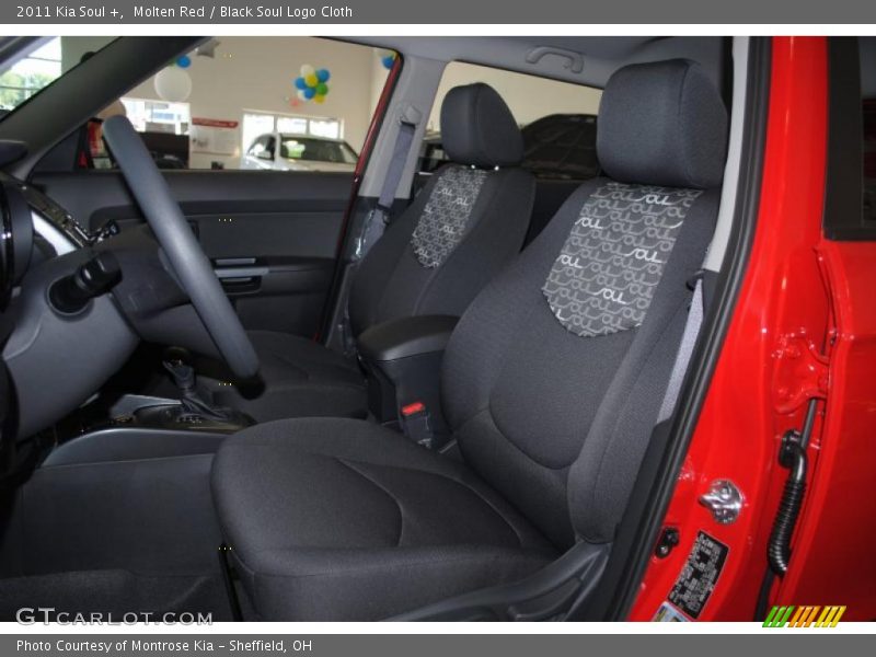 Molten Red / Black Soul Logo Cloth 2011 Kia Soul +