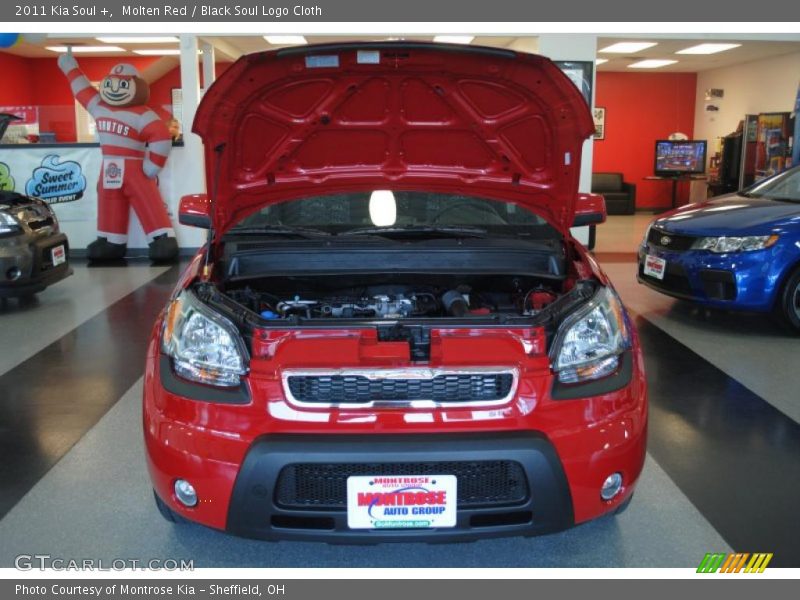 Molten Red / Black Soul Logo Cloth 2011 Kia Soul +