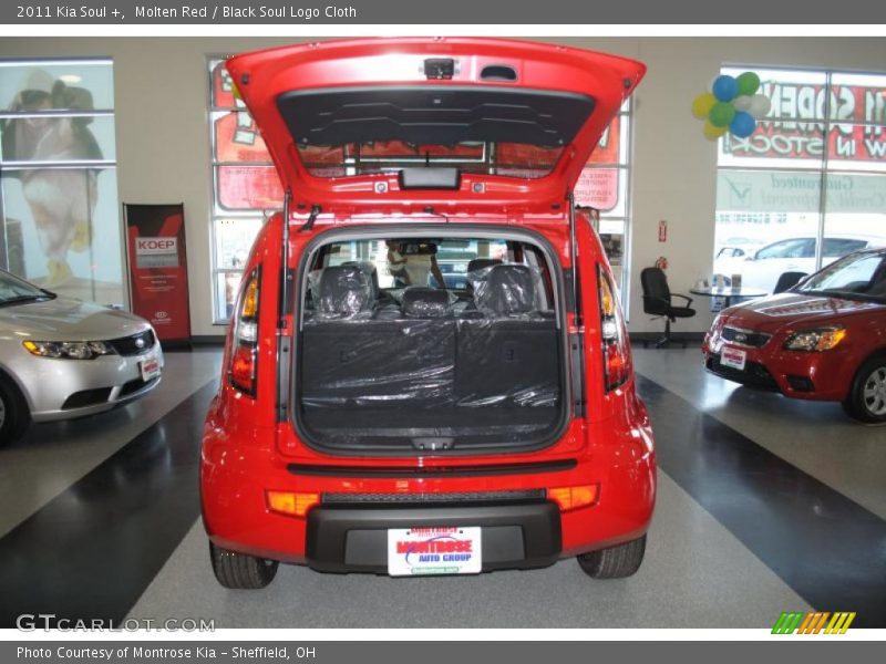 Molten Red / Black Soul Logo Cloth 2011 Kia Soul +