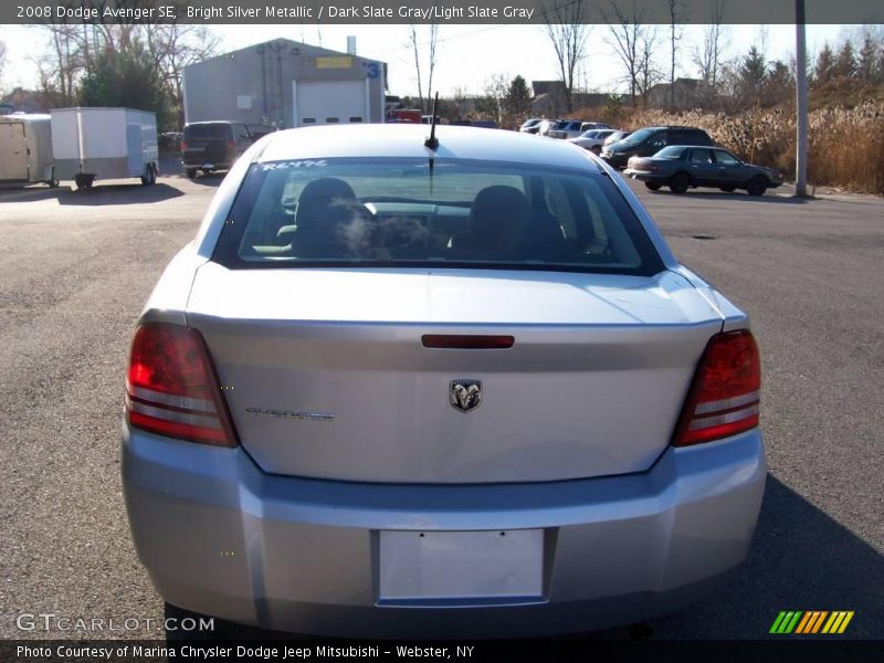 Bright Silver Metallic / Dark Slate Gray/Light Slate Gray 2008 Dodge Avenger SE