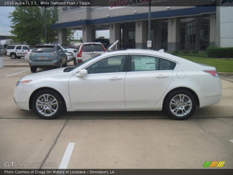 White Diamond Pearl / Taupe 2010 Acura TL 3.5