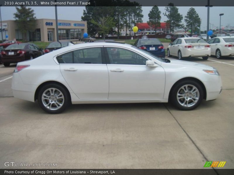 White Diamond Pearl / Taupe 2010 Acura TL 3.5