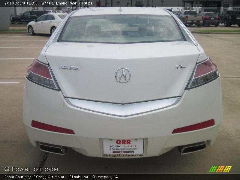 White Diamond Pearl / Taupe 2010 Acura TL 3.5
