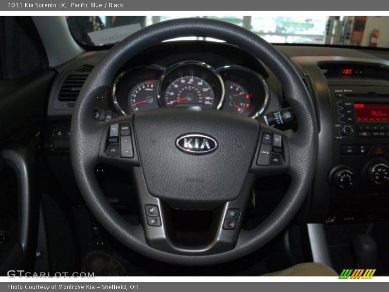 Pacific Blue / Black 2011 Kia Sorento LX