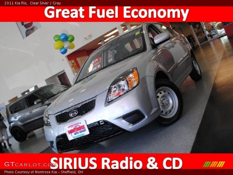 Clear Silver / Gray 2011 Kia Rio