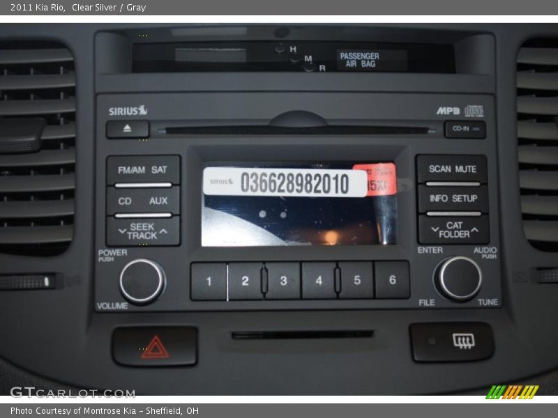 Clear Silver / Gray 2011 Kia Rio