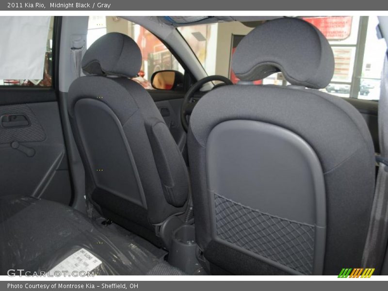 Midnight Black / Gray 2011 Kia Rio