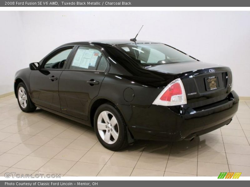 Tuxedo Black Metallic / Charcoal Black 2008 Ford Fusion SE V6 AWD