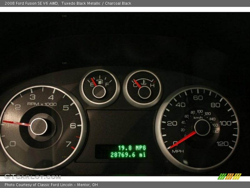 Tuxedo Black Metallic / Charcoal Black 2008 Ford Fusion SE V6 AWD