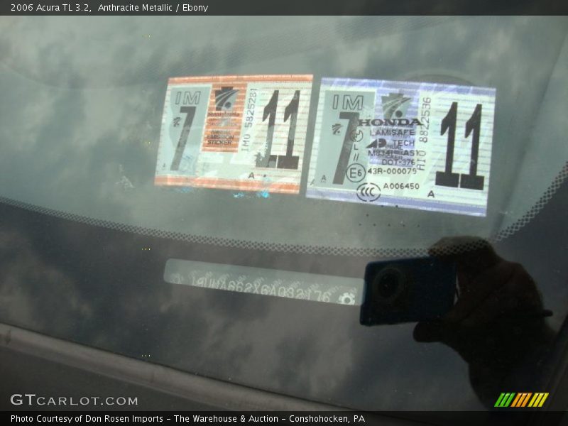 Anthracite Metallic / Ebony 2006 Acura TL 3.2