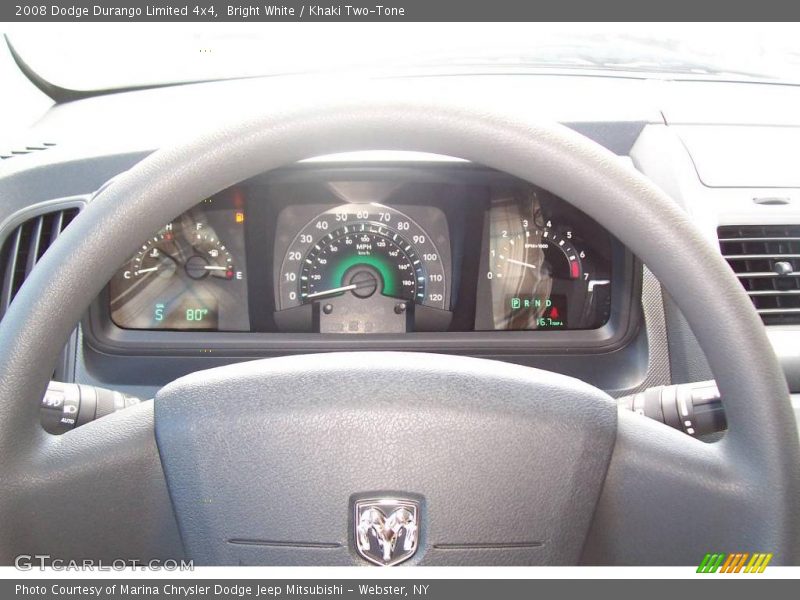 Bright White / Khaki Two-Tone 2008 Dodge Durango Limited 4x4