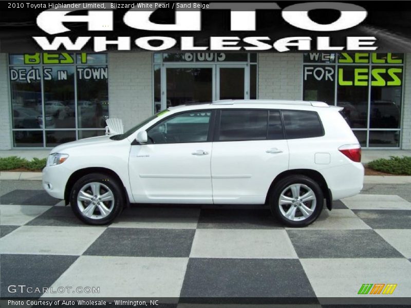 Blizzard White Pearl / Sand Beige 2010 Toyota Highlander Limited