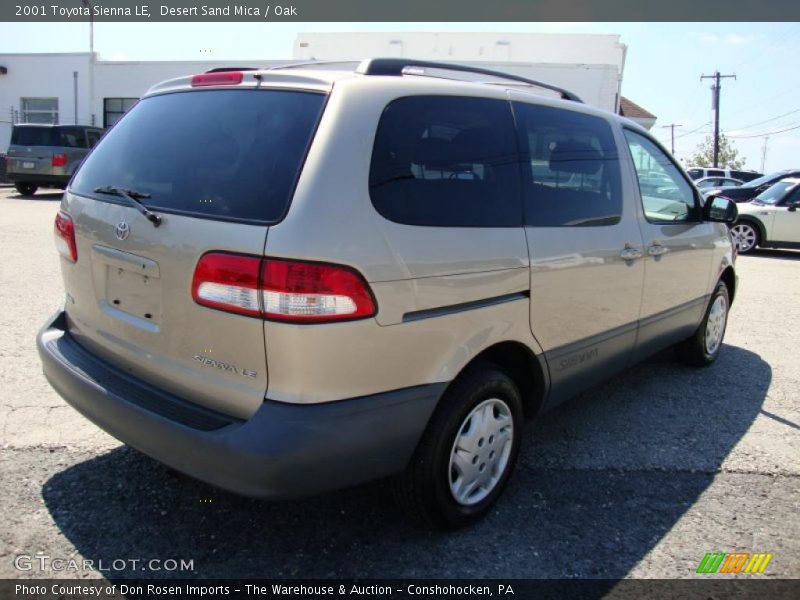 Desert Sand Mica / Oak 2001 Toyota Sienna LE