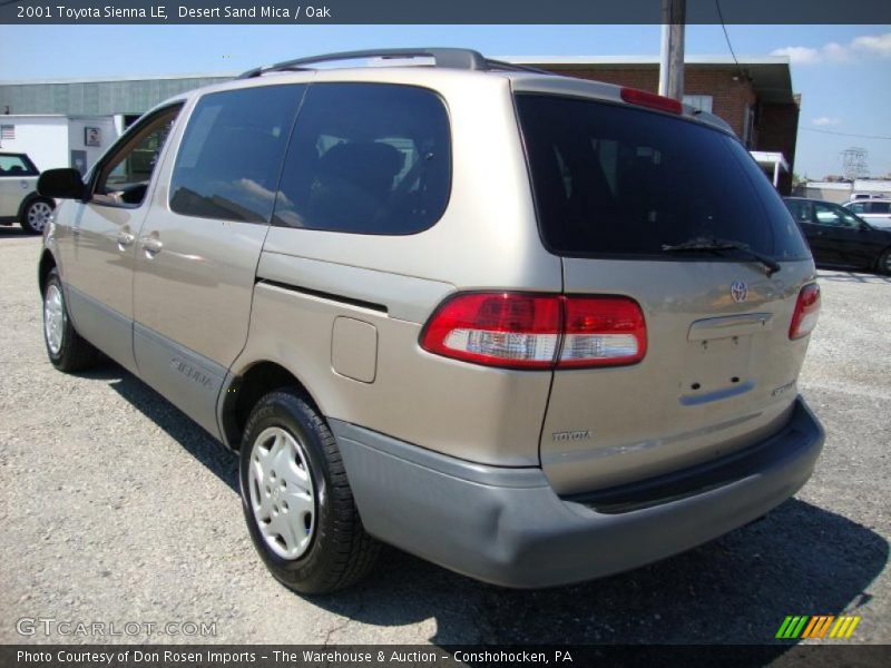 Desert Sand Mica / Oak 2001 Toyota Sienna LE
