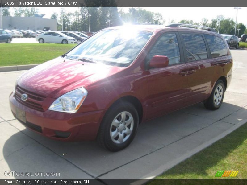 Claret Red / Gray 2009 Kia Sedona LX