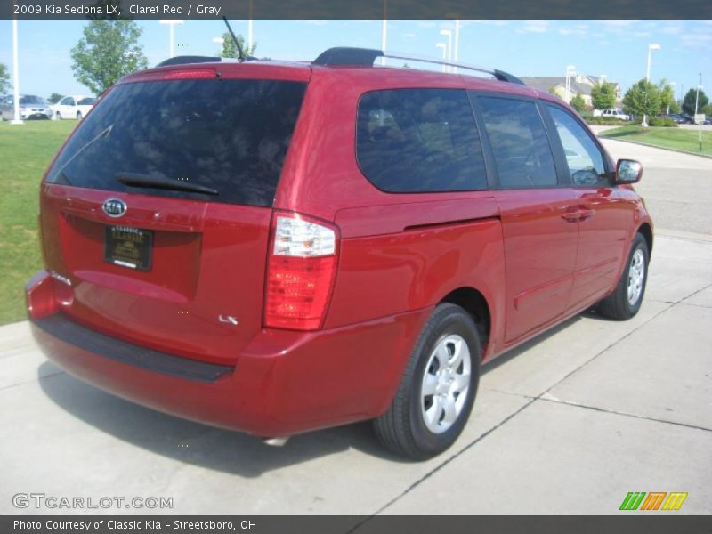 Claret Red / Gray 2009 Kia Sedona LX