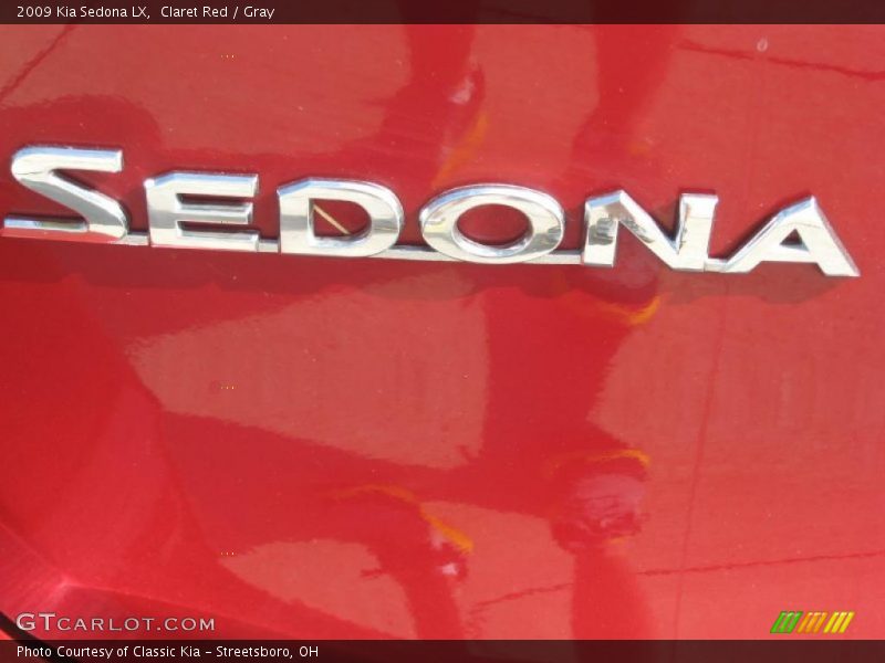 Claret Red / Gray 2009 Kia Sedona LX