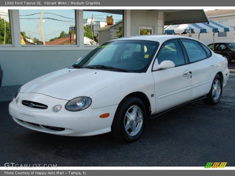 Vibrant White / Medium Graphite 1999 Ford Taurus SE
