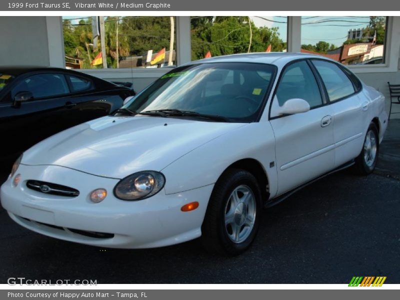 Vibrant White / Medium Graphite 1999 Ford Taurus SE
