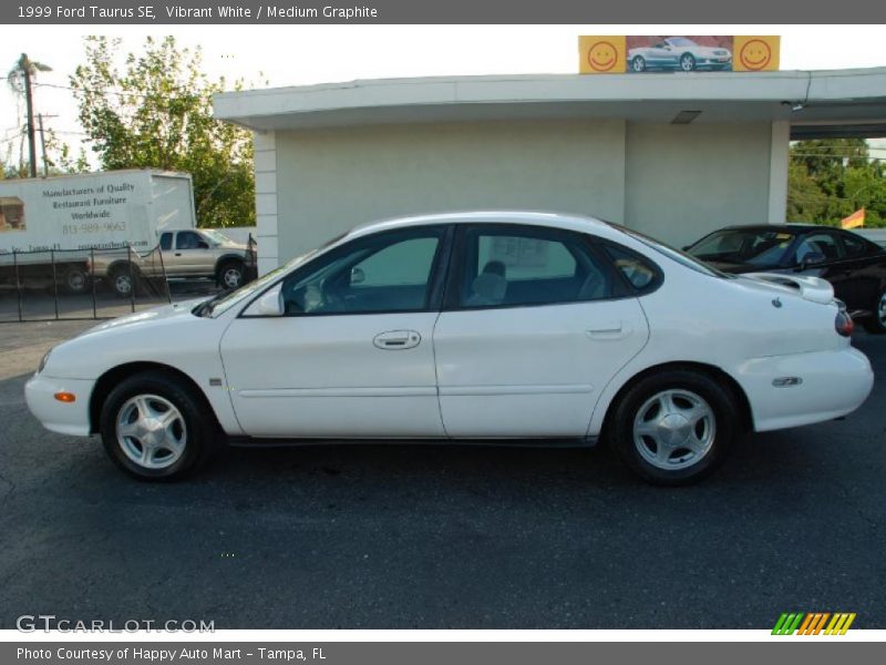 Vibrant White / Medium Graphite 1999 Ford Taurus SE
