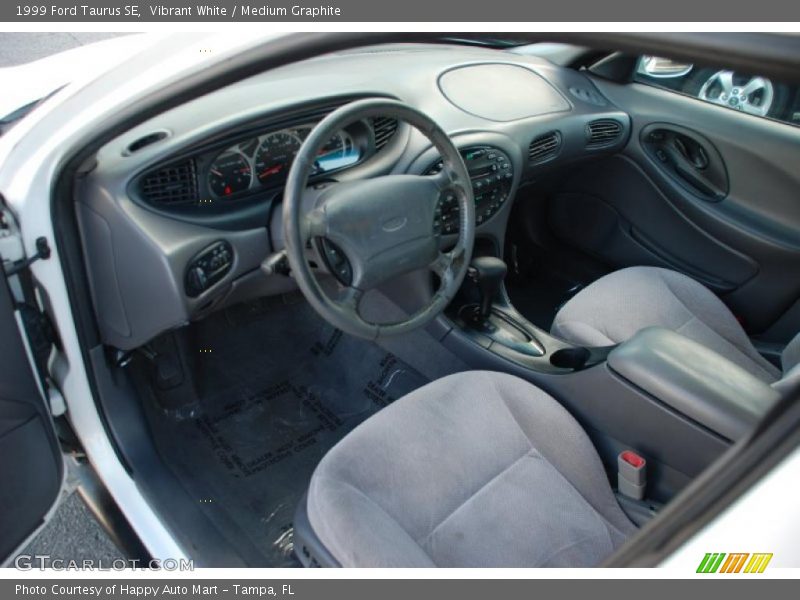 Vibrant White / Medium Graphite 1999 Ford Taurus SE