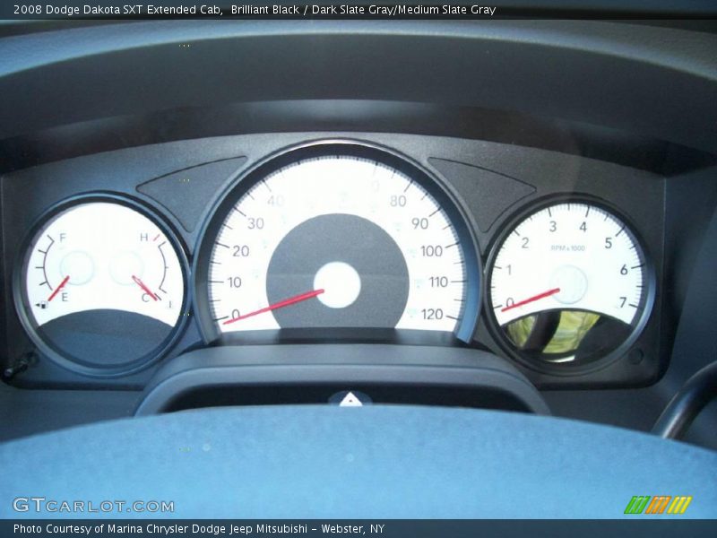 Brilliant Black / Dark Slate Gray/Medium Slate Gray 2008 Dodge Dakota SXT Extended Cab
