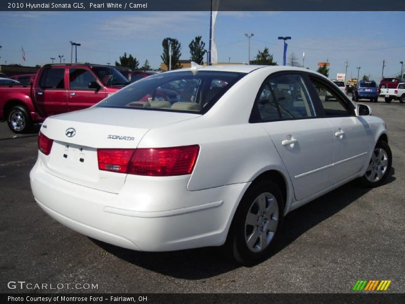 Pearl White / Camel 2010 Hyundai Sonata GLS