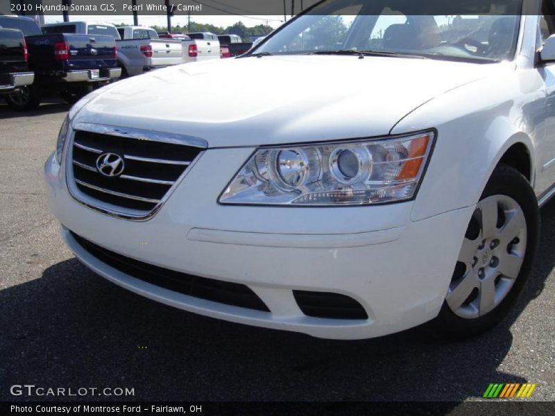 Pearl White / Camel 2010 Hyundai Sonata GLS