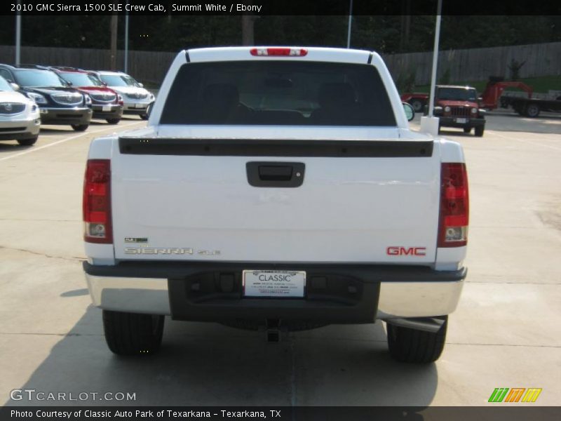 Summit White / Ebony 2010 GMC Sierra 1500 SLE Crew Cab