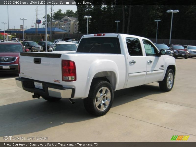 Summit White / Ebony 2010 GMC Sierra 1500 SLE Crew Cab