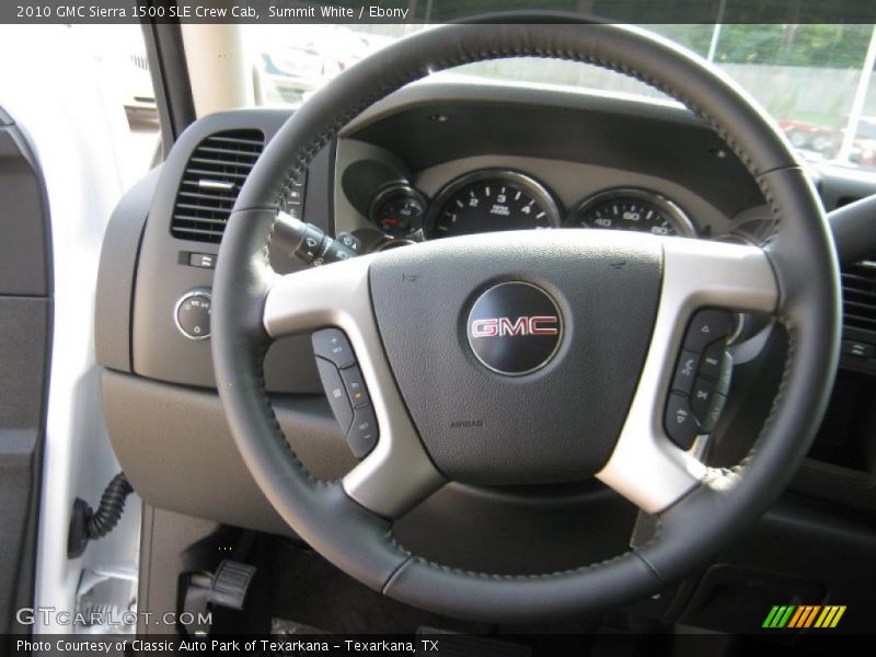 Summit White / Ebony 2010 GMC Sierra 1500 SLE Crew Cab