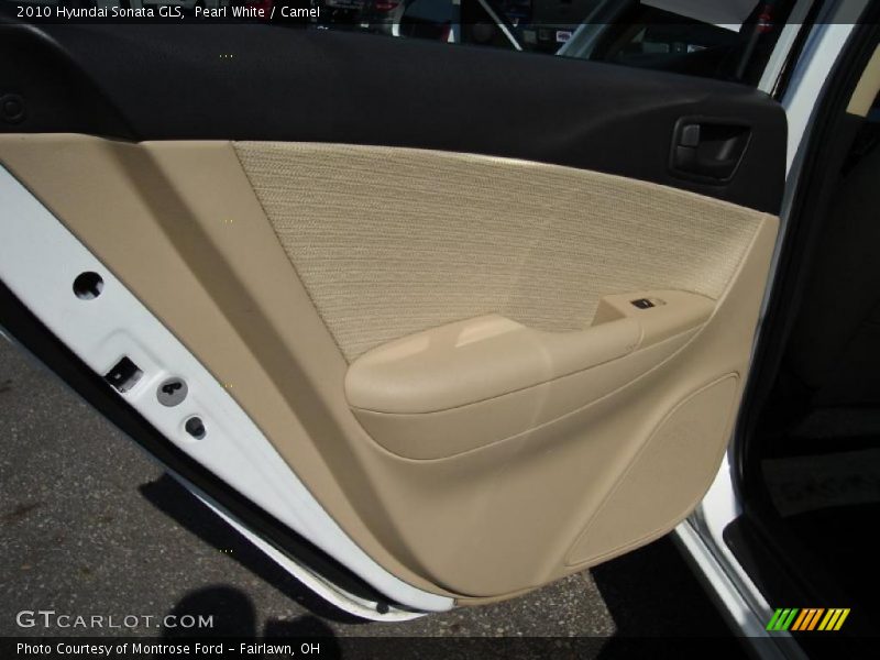 Pearl White / Camel 2010 Hyundai Sonata GLS