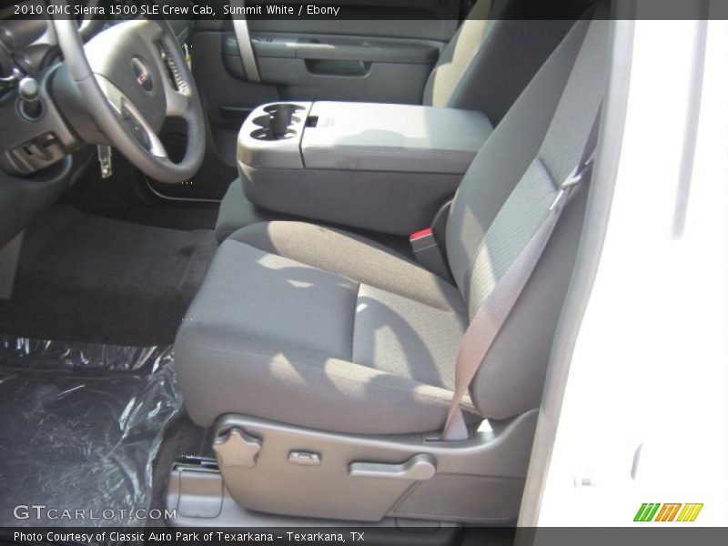 Summit White / Ebony 2010 GMC Sierra 1500 SLE Crew Cab