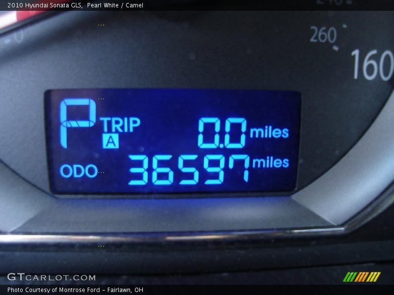 Pearl White / Camel 2010 Hyundai Sonata GLS
