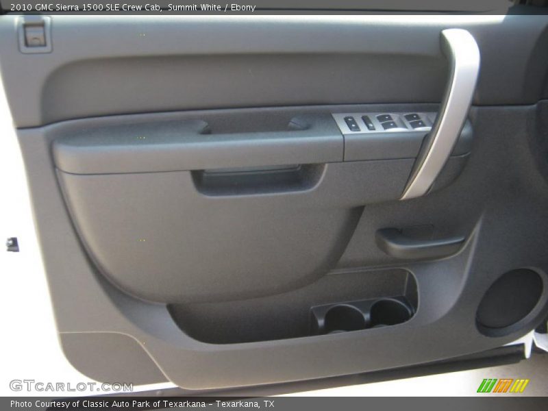 Summit White / Ebony 2010 GMC Sierra 1500 SLE Crew Cab
