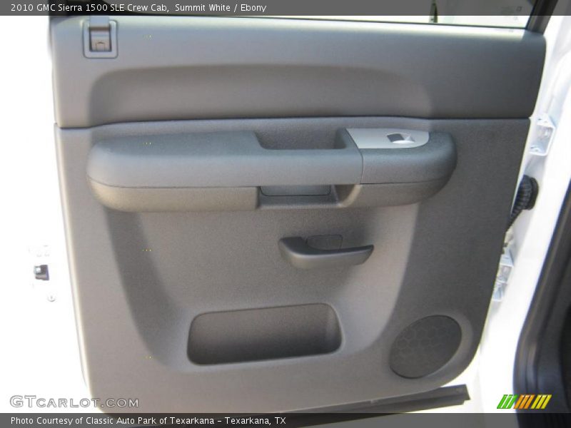 Summit White / Ebony 2010 GMC Sierra 1500 SLE Crew Cab